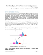 Real-Time Digital Down-Conversion with Equalization